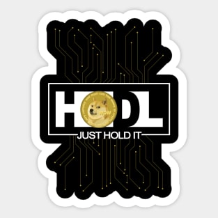 Just Hodl Dogecoin Sticker